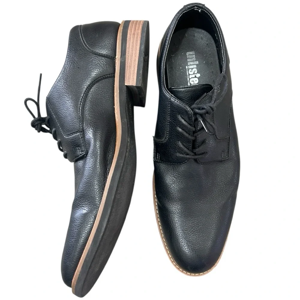 Unlisted By Kenneth Cole Jimmie Lace Up Mens Black Oxfords Plain Toe Shoes Sz 12